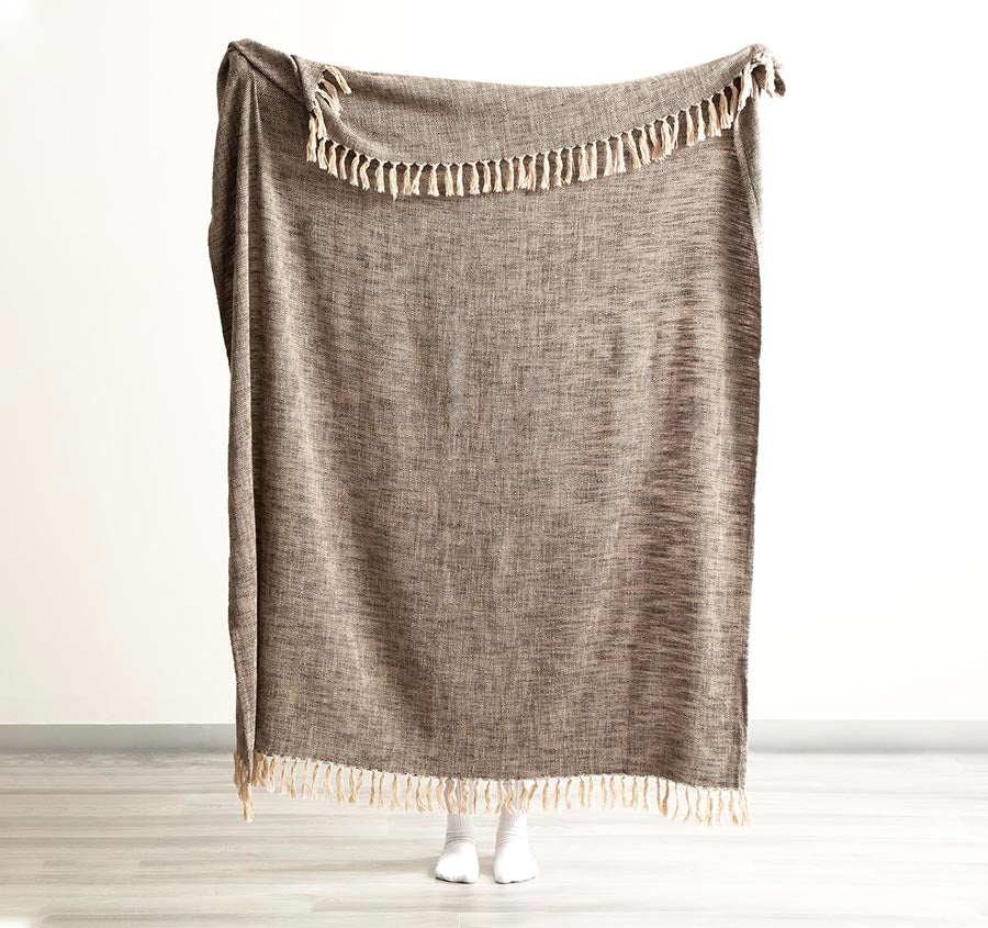 Surrey 130x170cm Throw Rug Coal