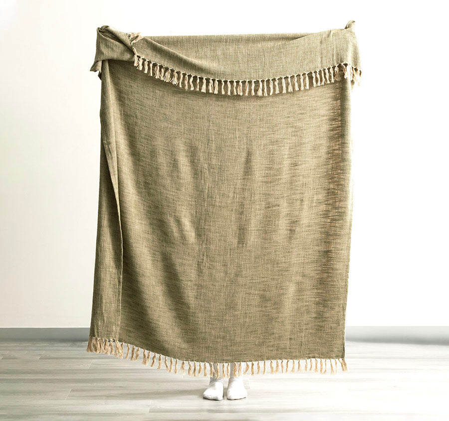 Surrey 130x170cm Throw Rug Olive