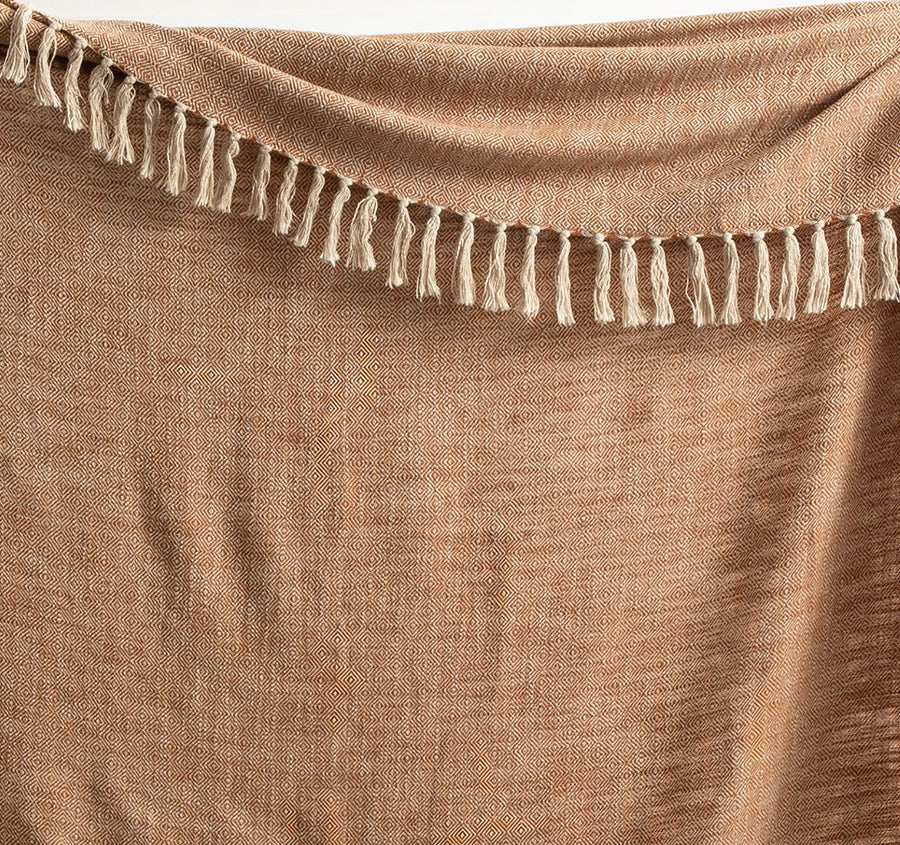 Surrey 130x170cm Throw Rug Tobacco