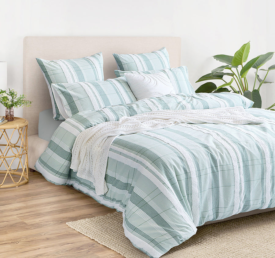 Syracuse Quilt Cover Set Range Sage