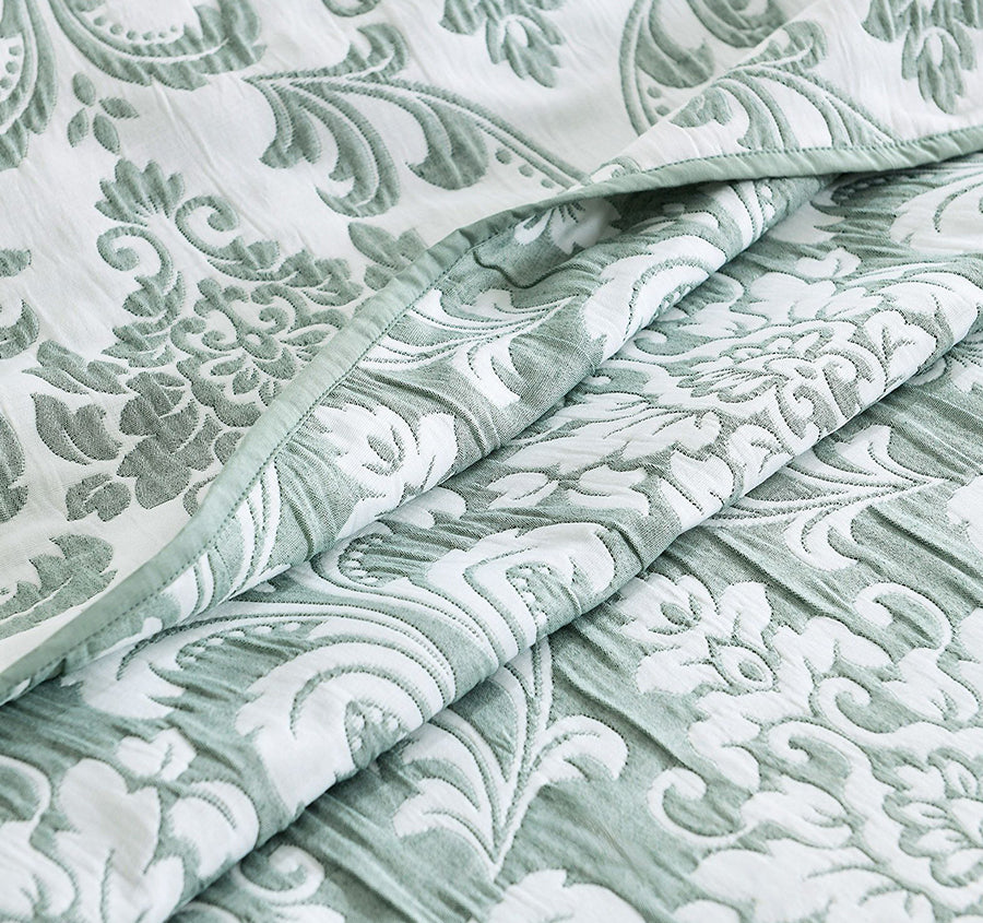 Tahlia Coverlet Set Range Jade