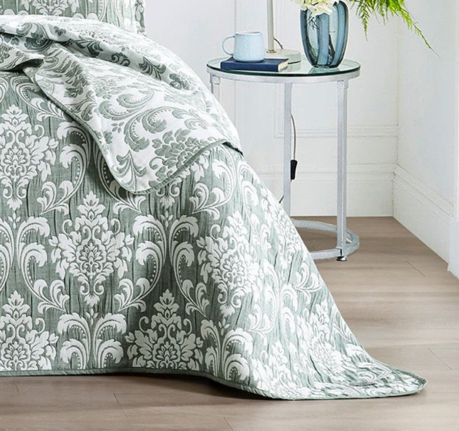 Tahlia Coverlet Set Range Jade
