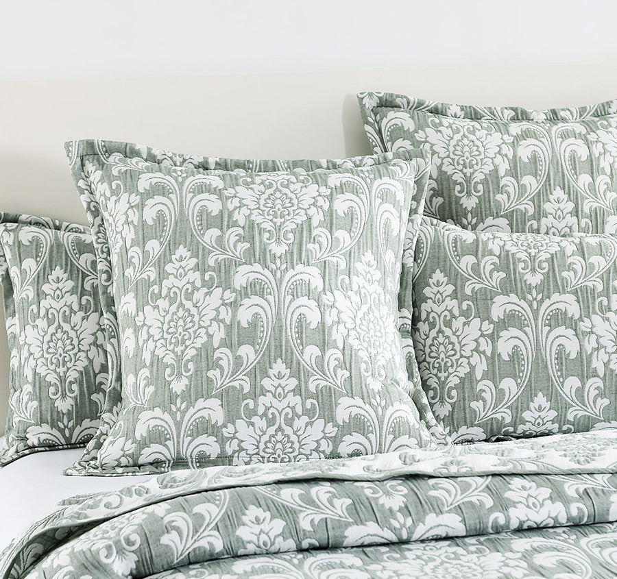 Tahlia Coverlet Set Range Jade
