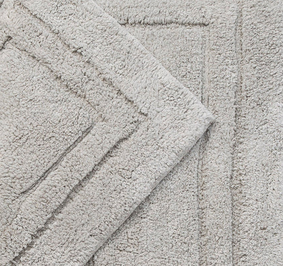 Tufted Cotton 2 Piece Bath Mat Set Linen