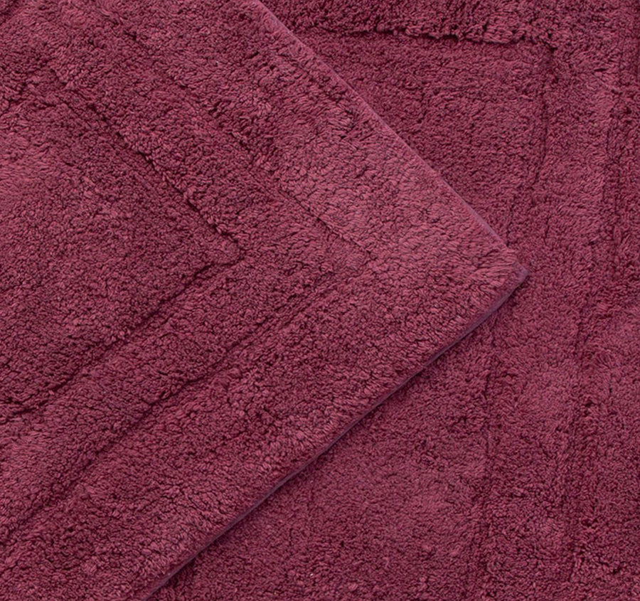 Tufted Cotton 2 Piece Bath Mat Set Rosebud
