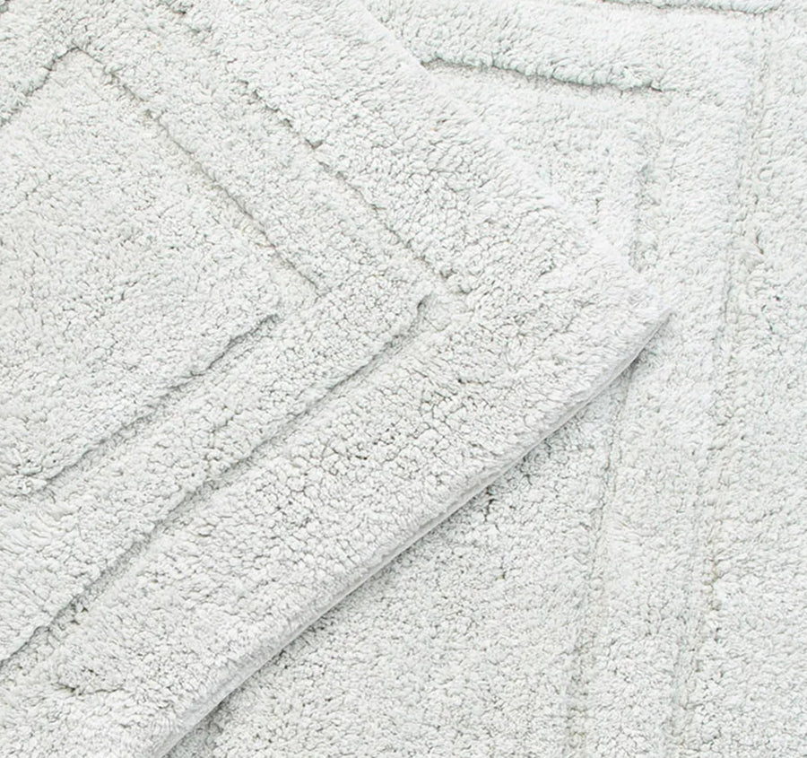 Tufted Cotton 2 Piece Bath Mat Set Vapour
