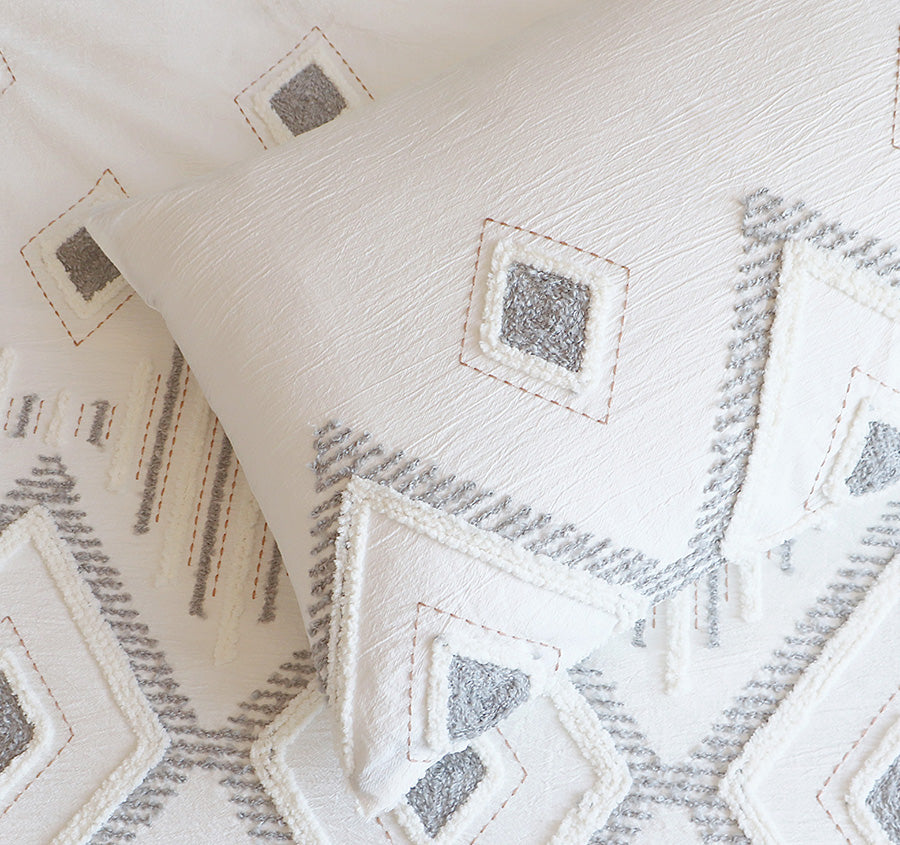Zuma Quilt Cover Set Range White