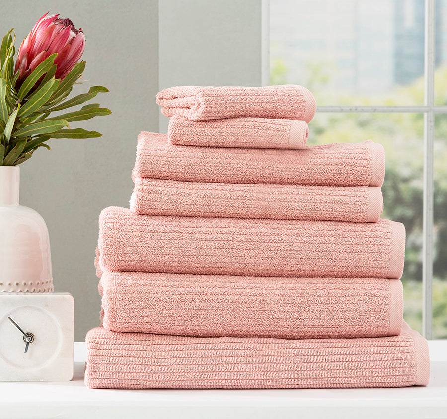 Cobblestone 650gsm Cotton Bath Towel Range Blush