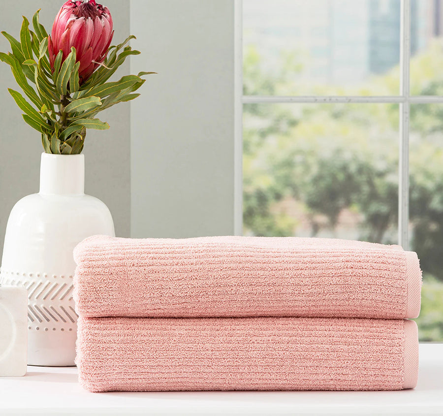 Cobblestone 650gsm Cotton Bath Towel Range Blush