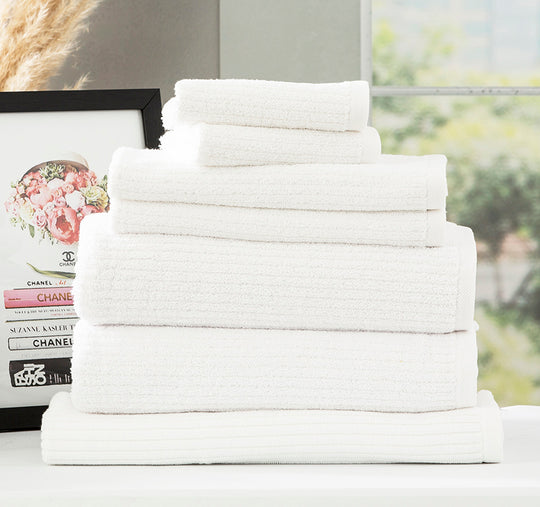 Cobblestone 650gsm Cotton Bath Towel Range White