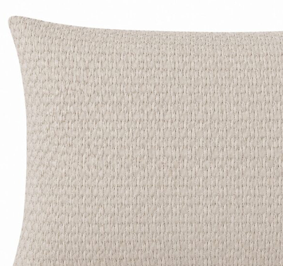 Favo Cotton Waffle Standard Pillowcase Pair Natural