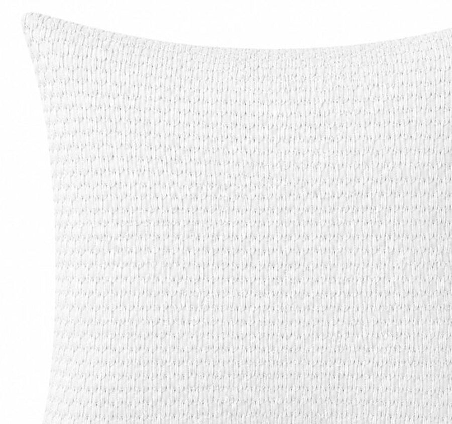 Favo Cotton Waffle European Pillowcase White