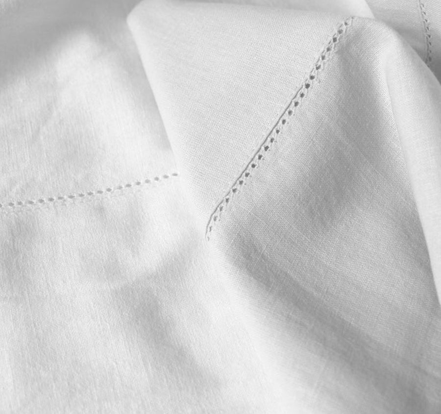 Union Hemstitch European Pillowcase White
