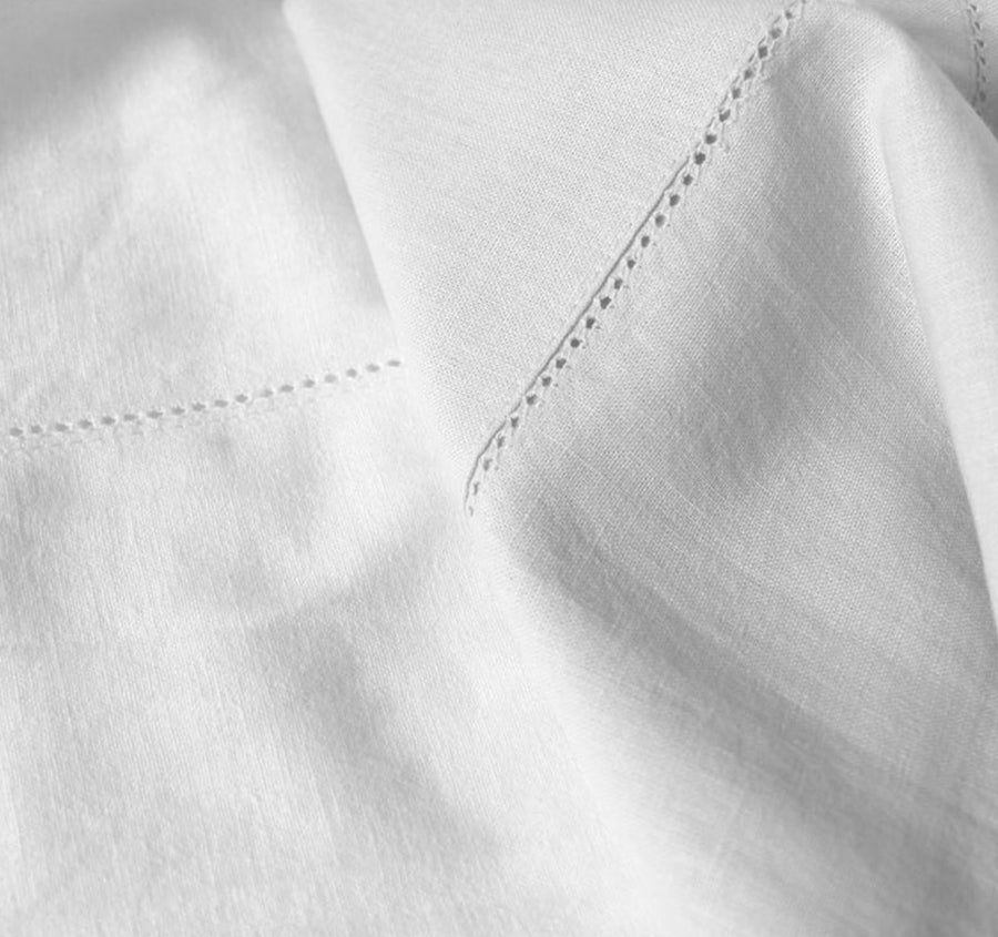 Union Hemstitch Standard Pillowcase Pair White