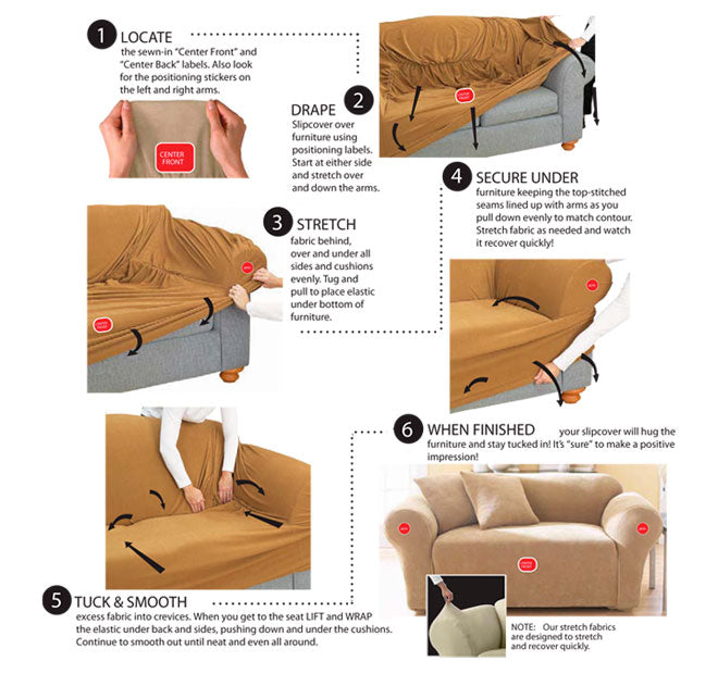 Custom Fit Sofa Cover Protector Range Dark Flax