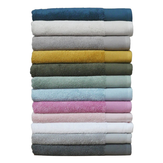 Vida Organic 630GSM Cotton Bath Towel Range Charcoal