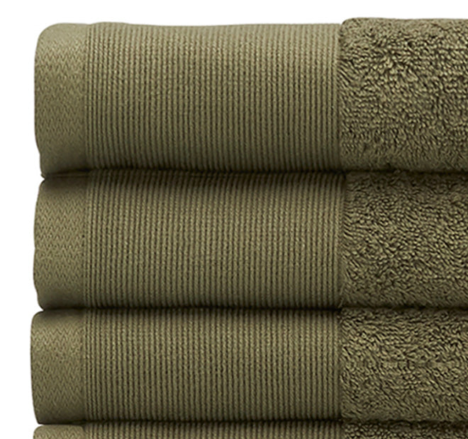 Vida Organic 630GSM Cotton Bath Towel Range Olive