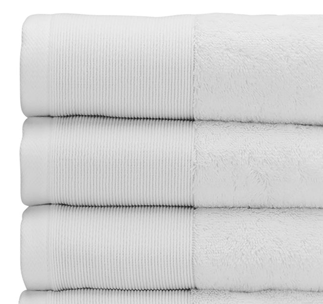 Vida Organic 630GSM Cotton Bath Towel Range White