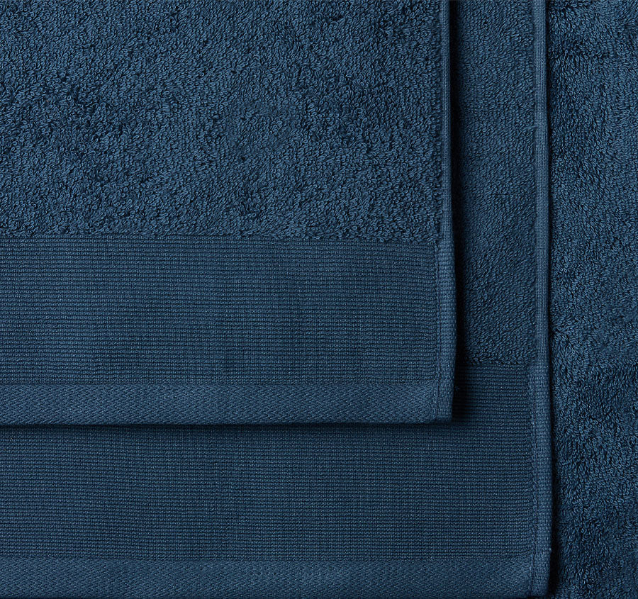 Vida Organic 630GSM Cotton Bath Towel Range Navy