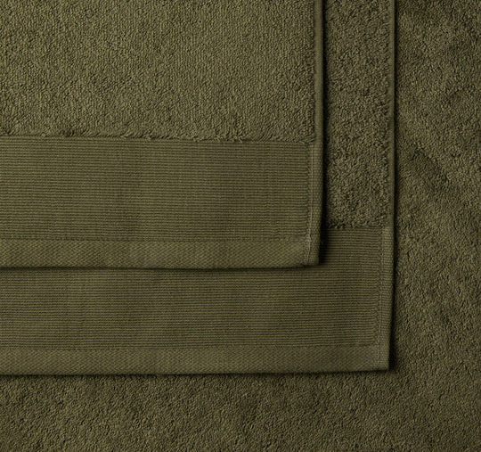 Vida Organic 630GSM Cotton Bath Towel Range Olive