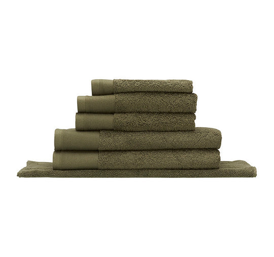 Vida Organic 630GSM Cotton Bath Towel Range Olive
