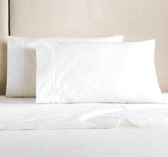 Hotel Luxury 1000THC Cotton Sateen King Pillowcase Pair Snow