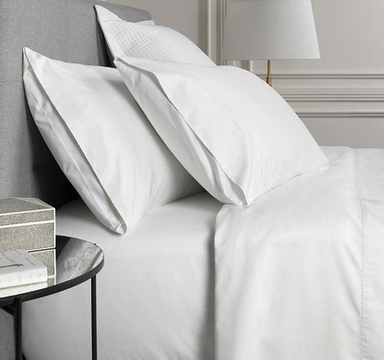 Hotel Luxury 1000THC Cotton Sateen Mega Sheet Set Range Snow