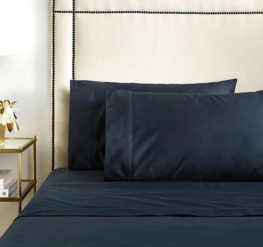 Hotel Luxury 1000THC Cotton Sateen Mega Sheet Set Range Midnight