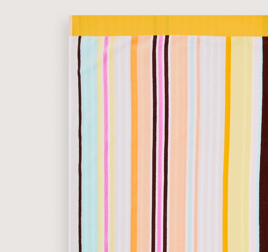 Seeker Stripe 95cm x 175cm Beach Towel Lemoncello
