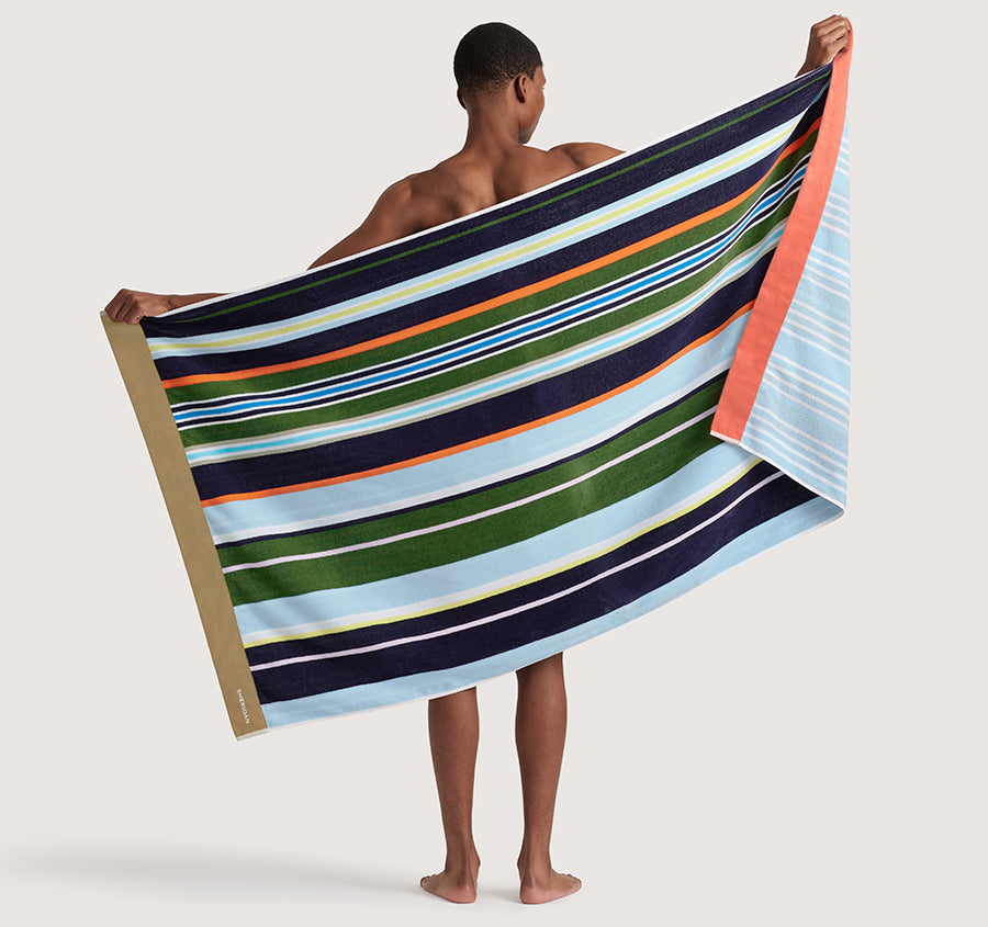 Seeker Stripe 95cm x 175cm Beach Towel Riviera