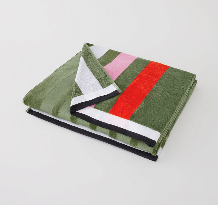 Verona 95x175cm Beach Towel Herbal