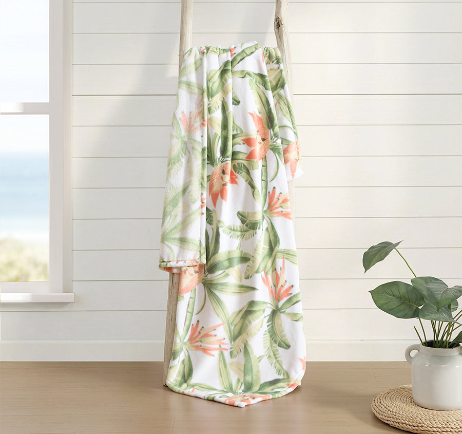 Acapulco Palm 152x178cm Throw Rug Mineral Green