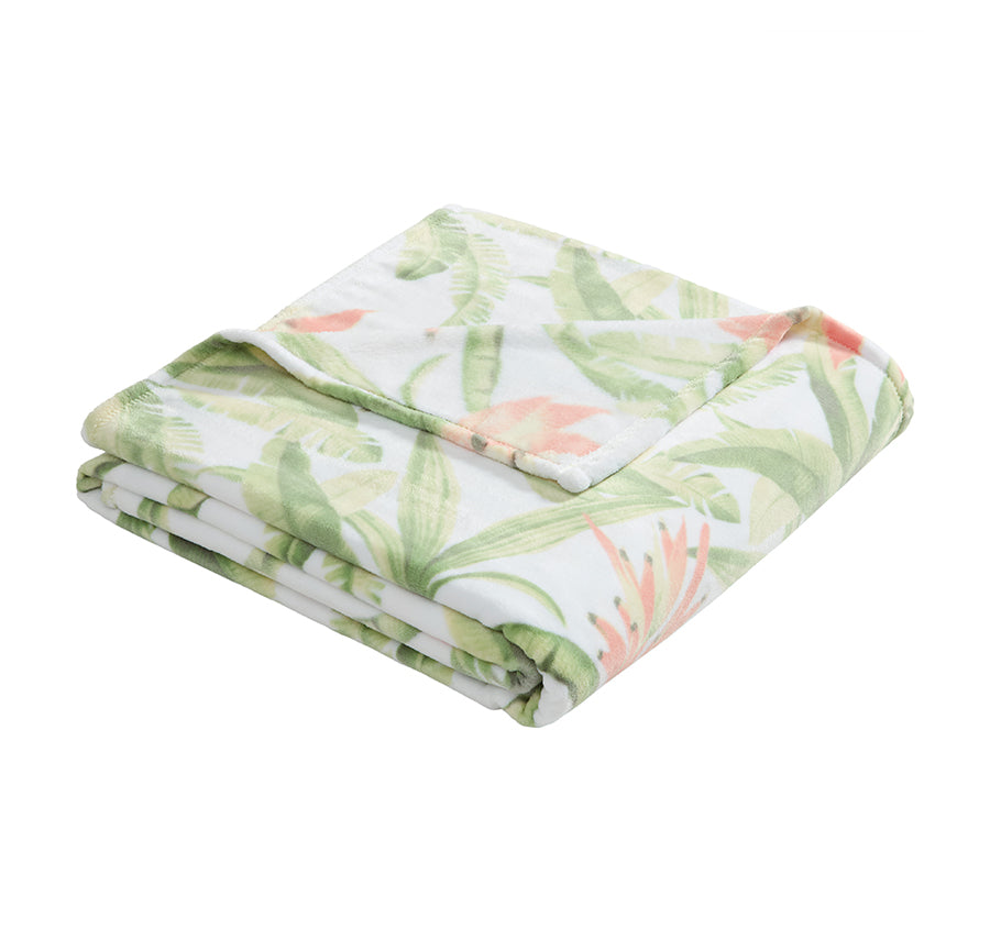 Acapulco Palm 152x178cm Throw Rug Mineral Green