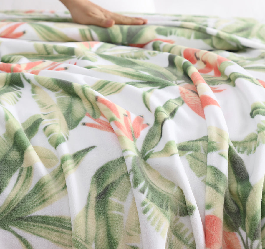 Acapulco Palm 152x178cm Throw Rug Mineral Green