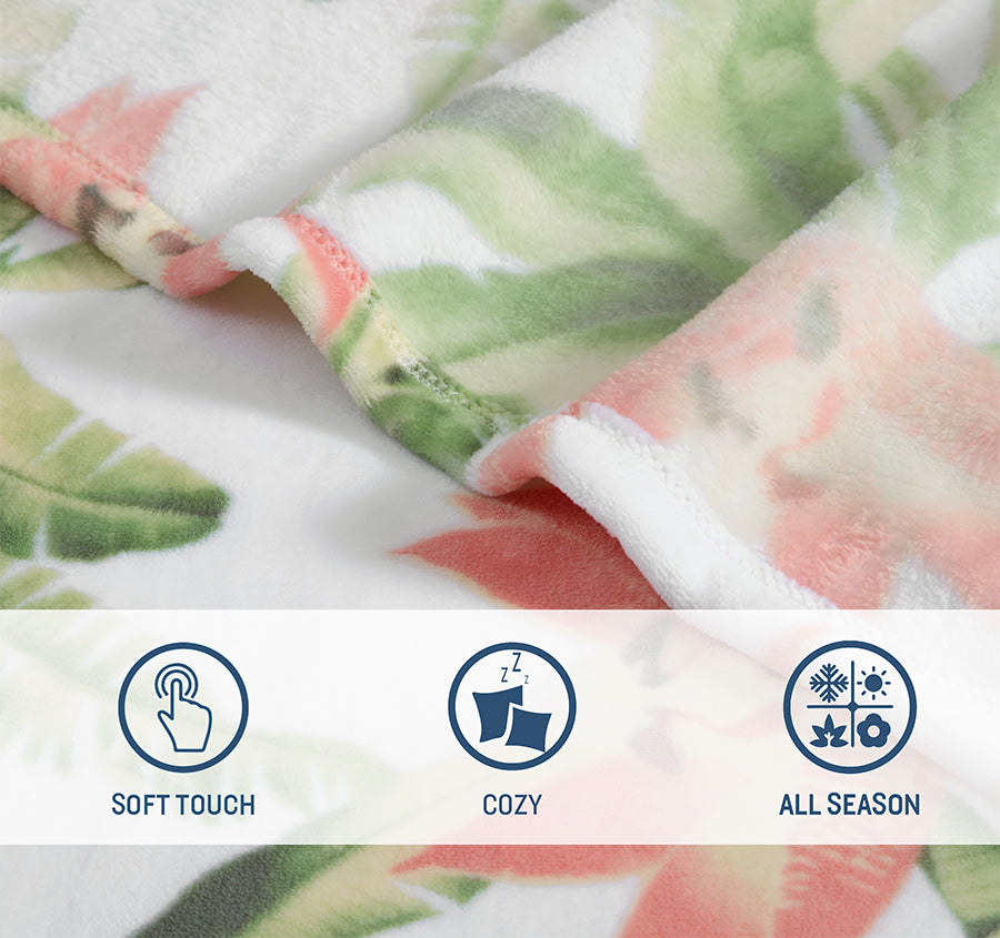 Acapulco Palm 152x178cm Throw Rug Mineral Green