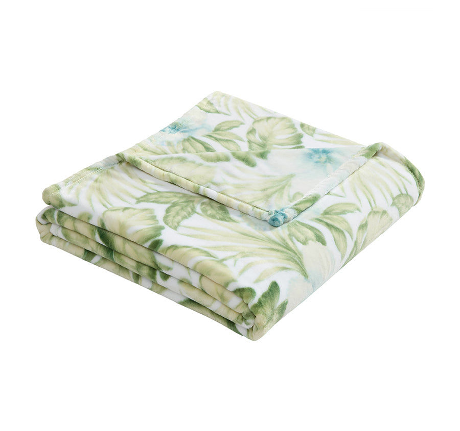 Alba Botanical 152x178cm Throw Pale Blue