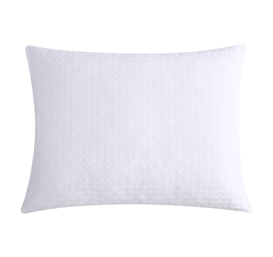 Basket Weave Quilt Cover Set Range White