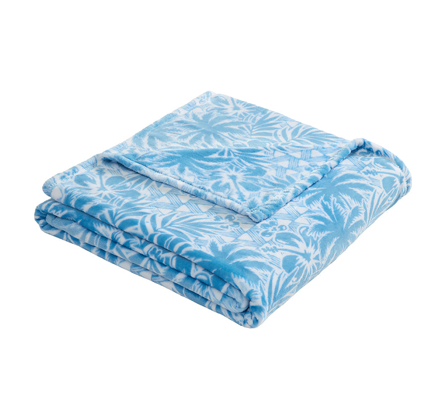 Lanikai Fronds 152x178cm Throw Blue