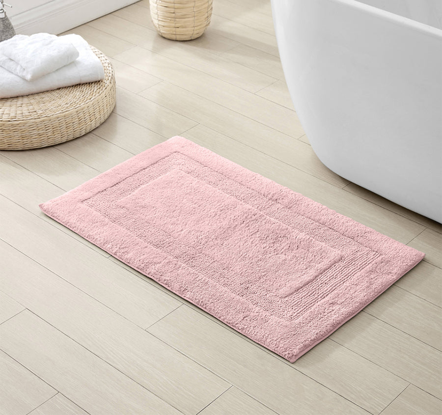 Longbranch 2800GSM Cotton Bath Mat Range Petal Pink