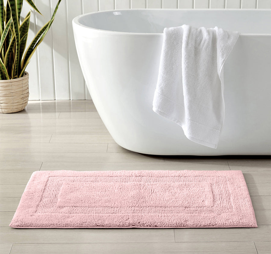 Longbranch 2800GSM Cotton Bath Mat Range Petal Pink