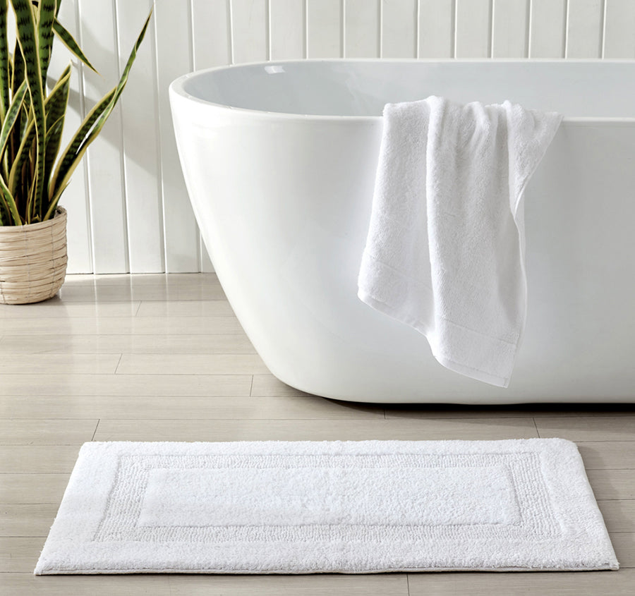 Longbranch 2800GSM Cotton Bath Mat Range White