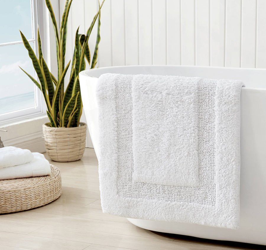 Longbranch 2800GSM Cotton Bath Mat Range White