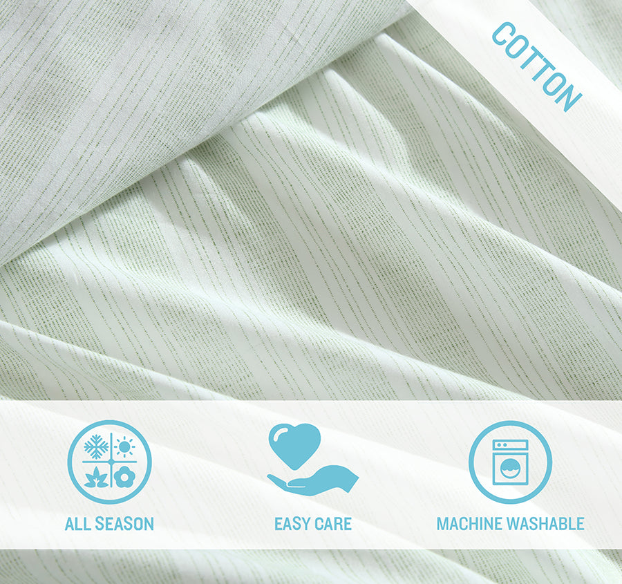 Maldive Stripe Sheet Set Range Green