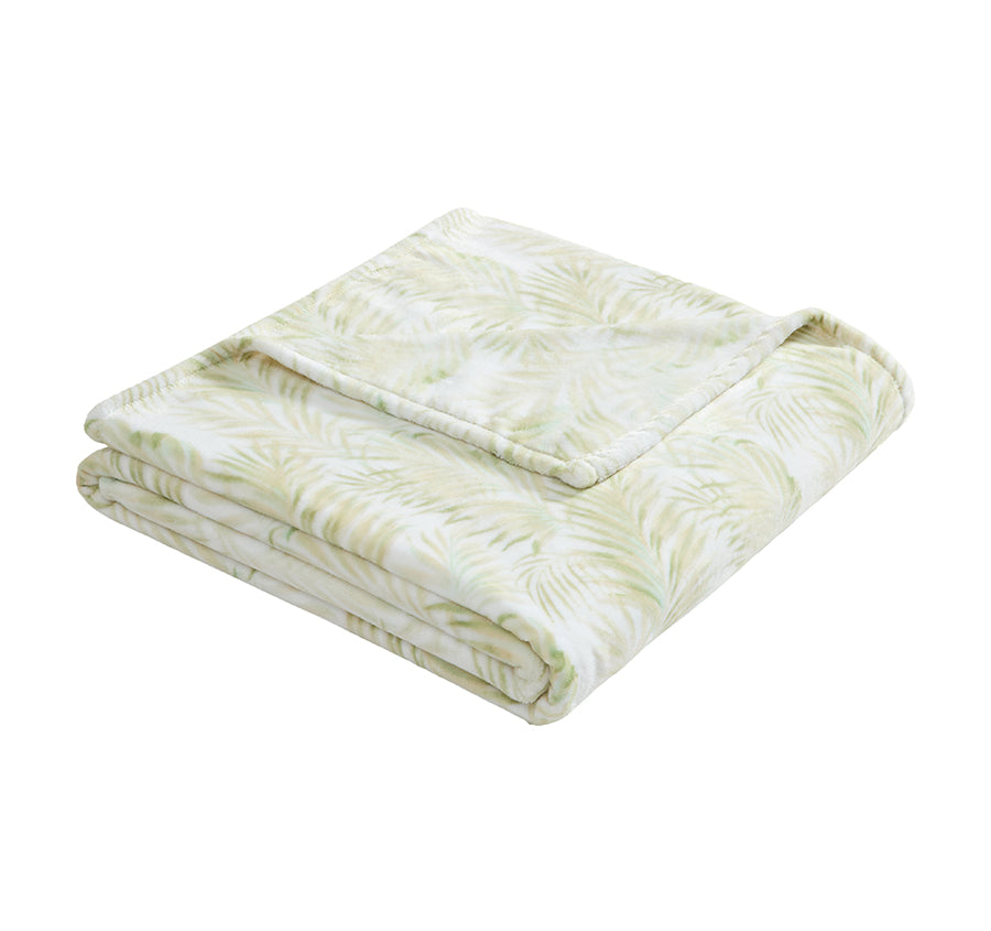 Maui Palm 152x178cm Throw Sage and Aqua