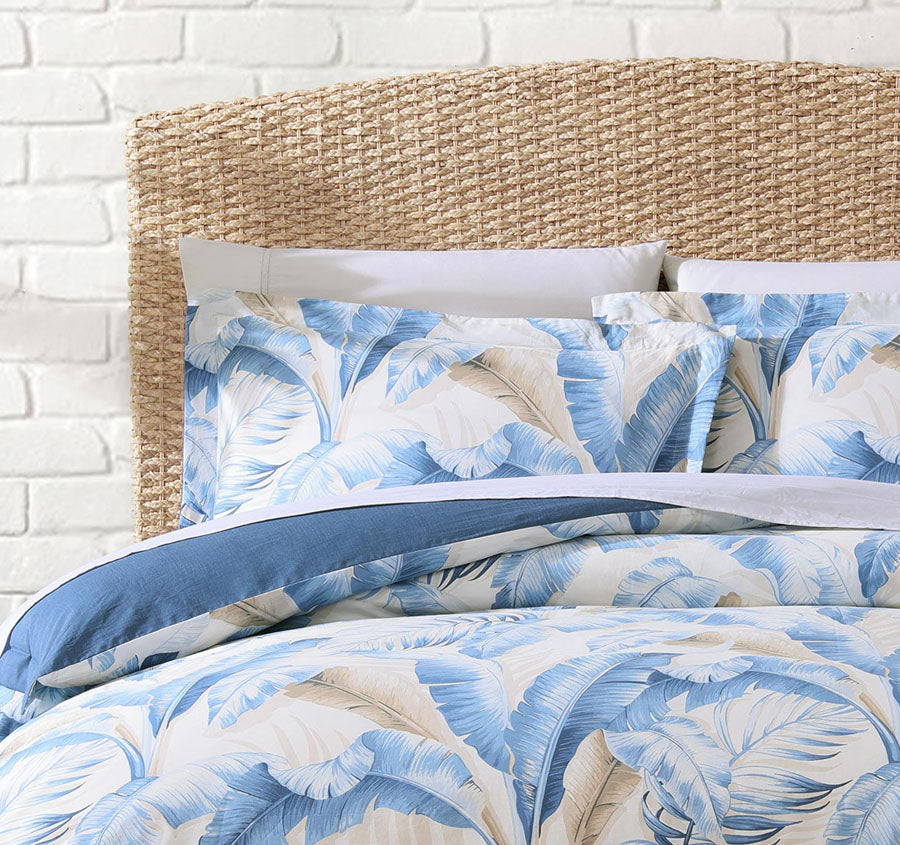 Palmiers Quilt Cover Set Range Blue
