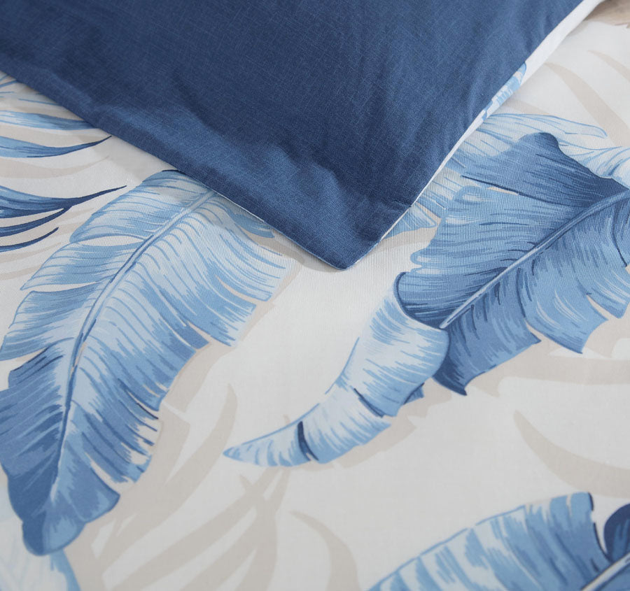 Palmiers Quilt Cover Set Range Blue