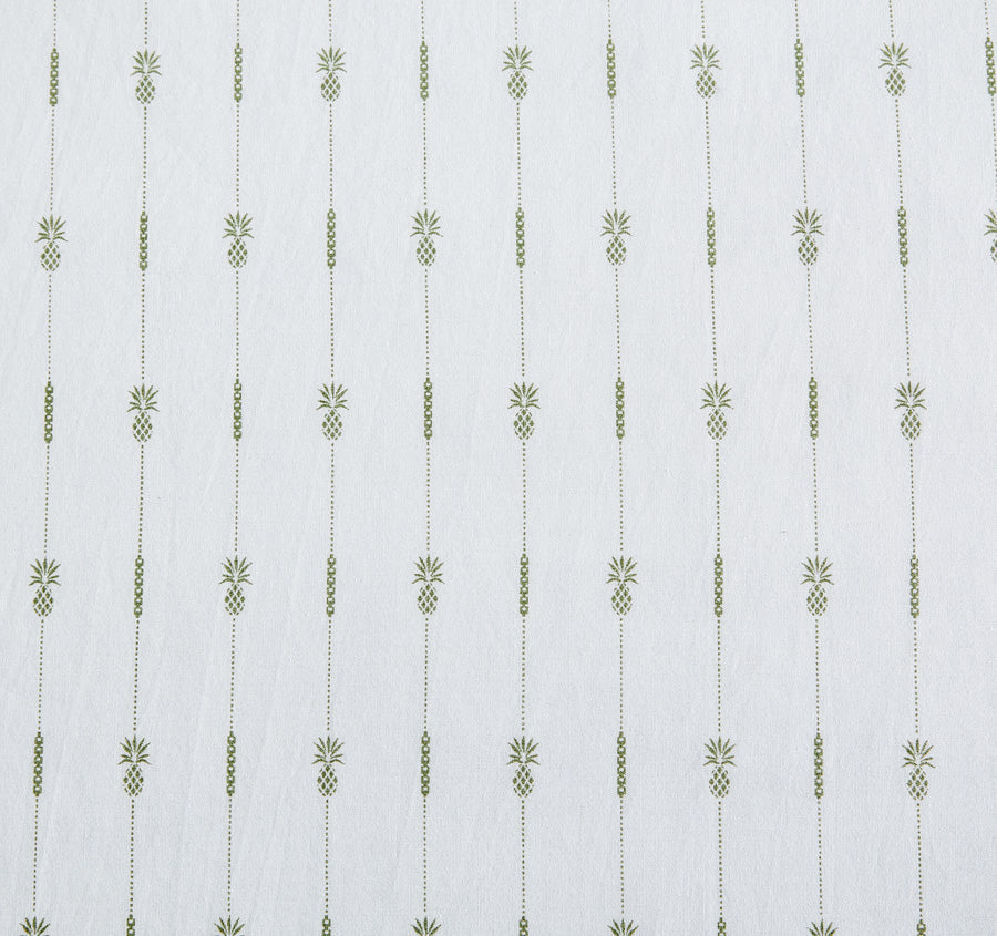 Pineapple Stripe Sheet Set Range Palm Green