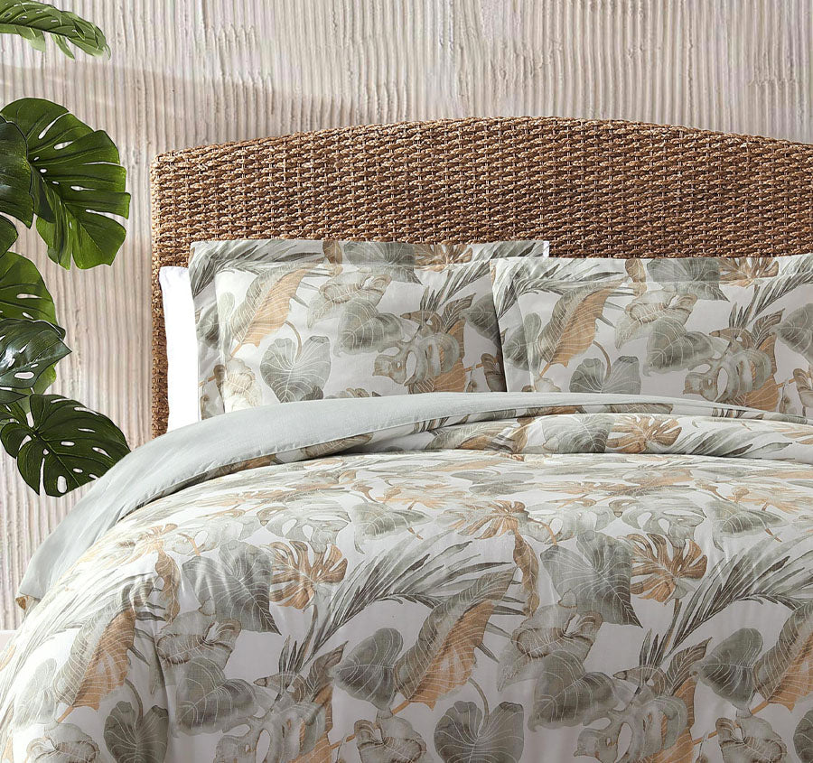 Raw Coast Quilt Cover Set Range Green and Gold