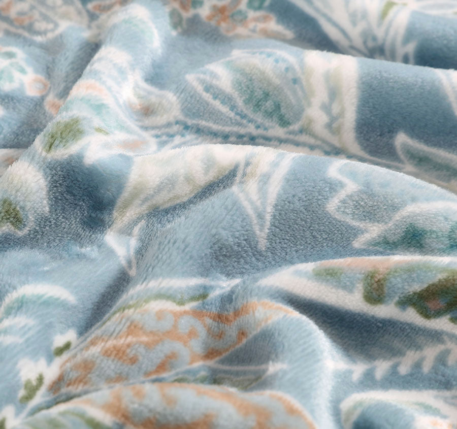 Tiki Bay 127x152cm Throw Rug Silver Blue