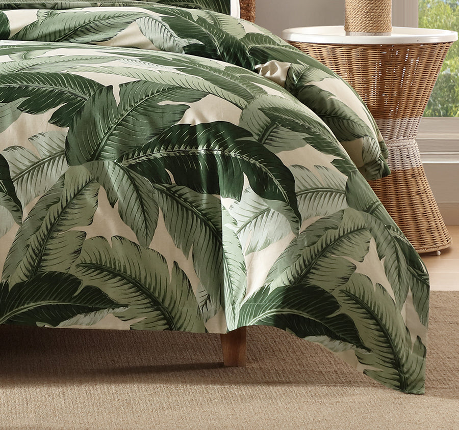 Vintage Palm Quilt Cover Set Range Jungle Green